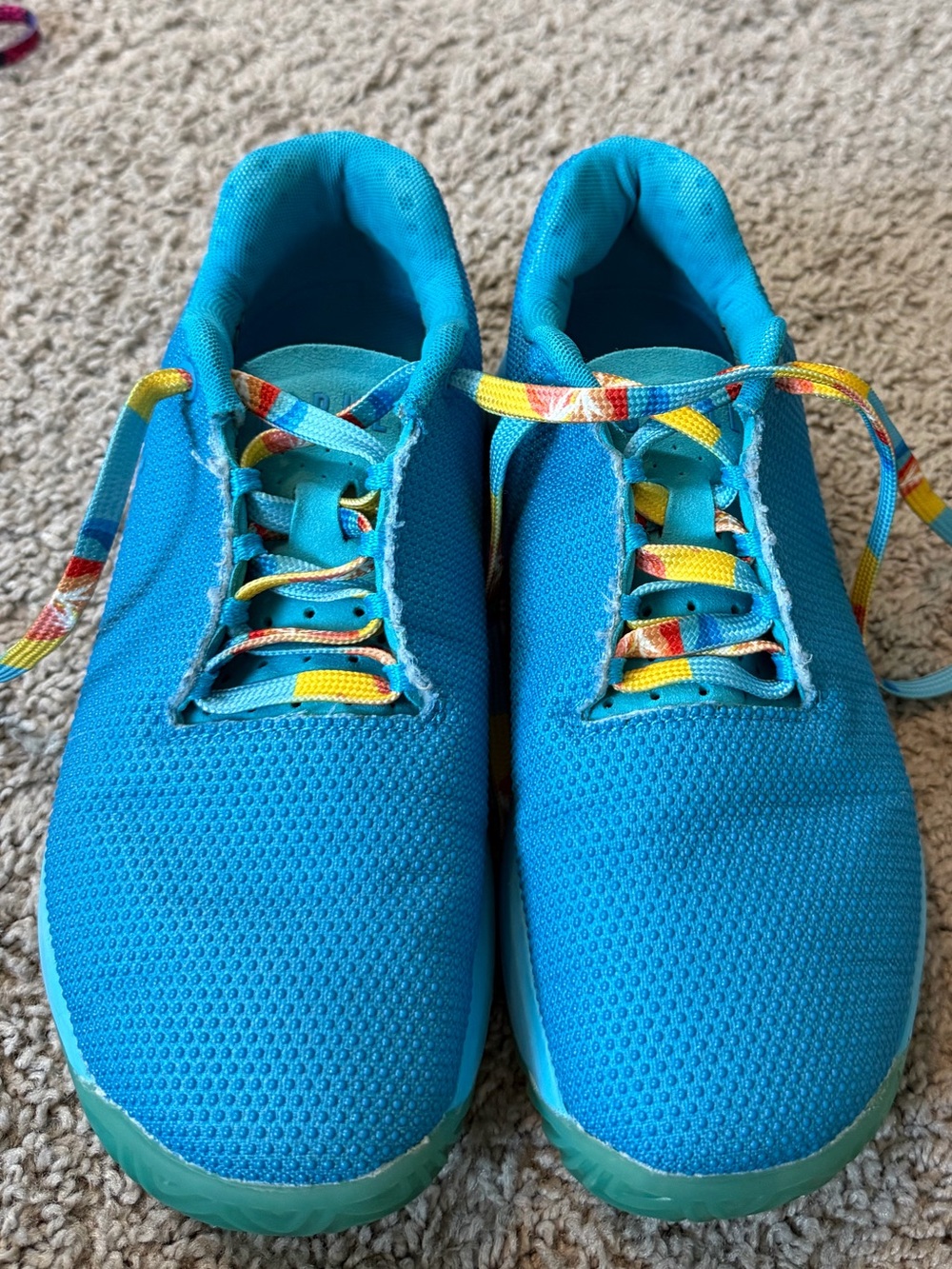 NOBULL Bright Blue Women's Sneakers with Multicolor Laces